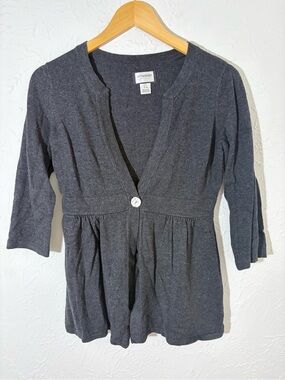 Motherhood Maternity Charcoal Gray Knit Cardigan - S Small